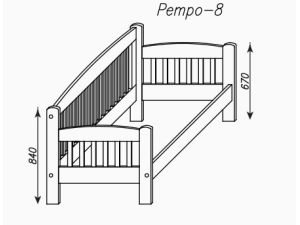 Кровать деревянная Ретро-8 ТеМП-Мебель 2