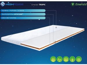 Тонкий матрац-топпер Emerald Tropic Highfoam 2