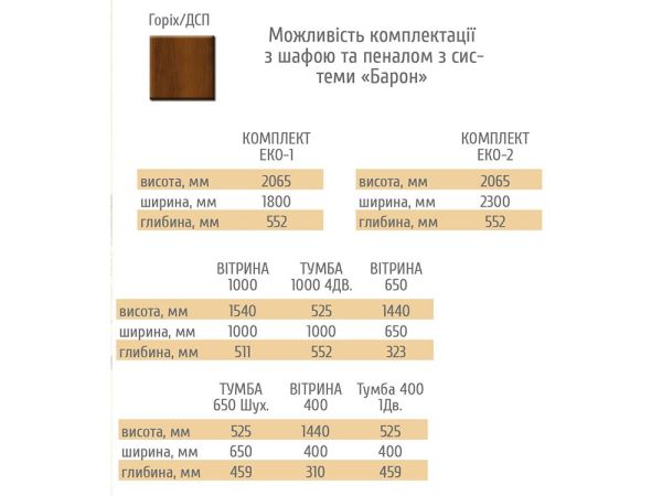 Стенка в гостиную Эко-2 Мебель Сервис