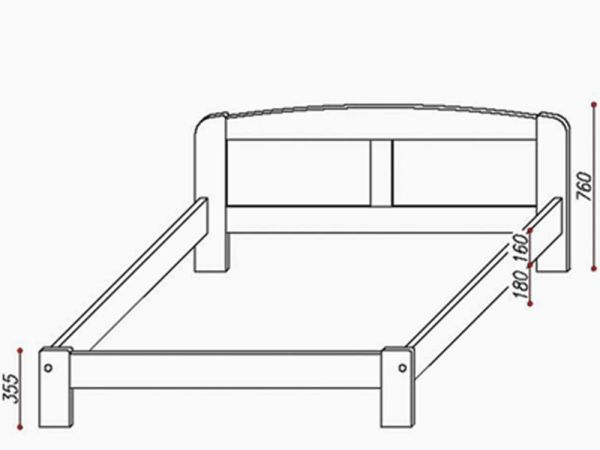 Кровать деревянная Лира 2 ТеМП-Мебель