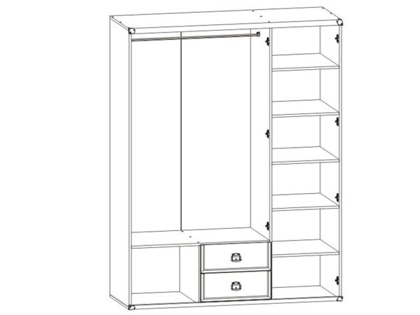 Шафа тридверна JSZF 3D2S/150 Індіана Гербор