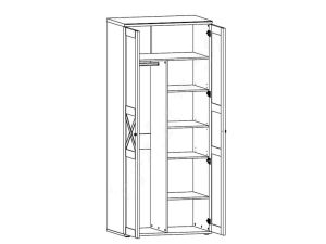 Шкаф двухдверный SZF2D Тина ГЕРБОР 2