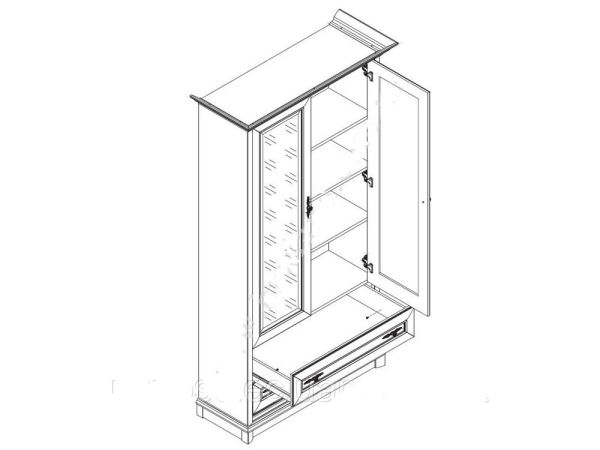 Вітрина дводверна 2d/2s Соната Гербор