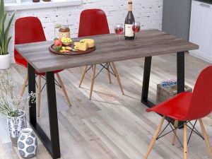 Стол обеденный металлический Титан Loft Design 2