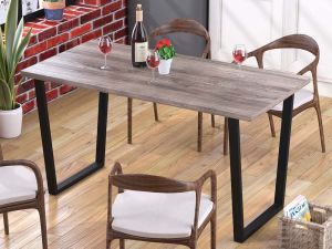 Стол обеденный металлический Трапеция Loft Design 2