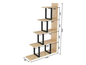 Стеллаж-перегородка L-160 Loft Design 2