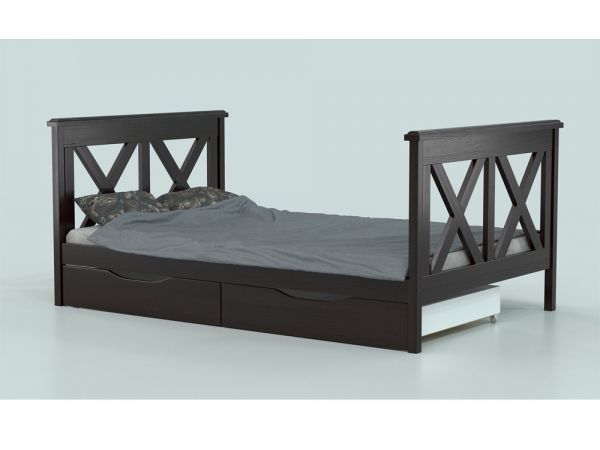 Ліжко дерев'яне з шухлядами Монік ТМ LUNA