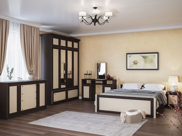 Туалетный столик двухтумбовый с зеркалом Лотос Світ Меблів