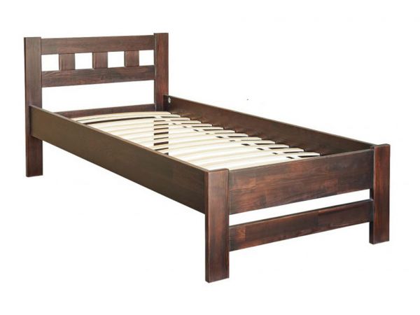 Ліжко односпальне дерев'яне Верона Мебель Сервіс