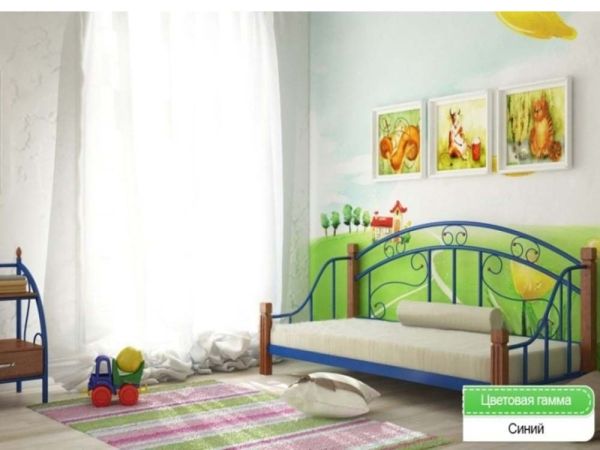 Ліжко односпальне металеве Орфей Металл- Дизайн