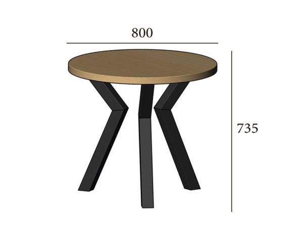 Стіл обідній круглий Свен-3 Металл Дизайн