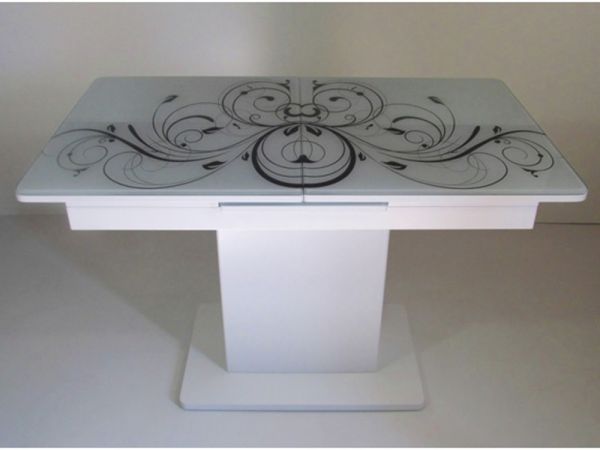 Стол кухонный раскладной со стеклянной столешницей Готье