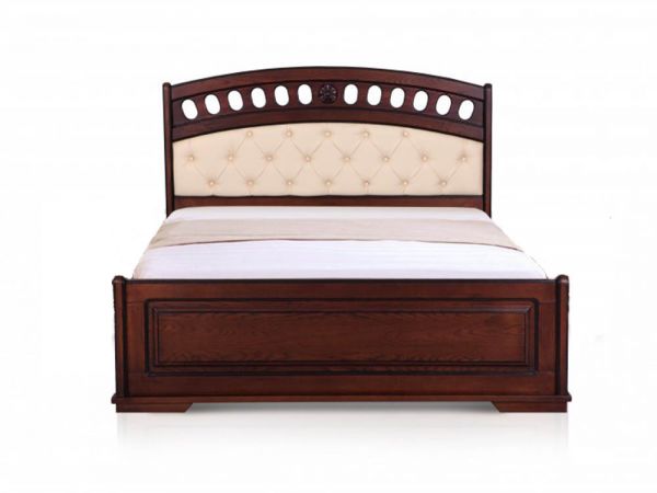 Ліжко дерев'яне Феліція МІКС-меблі з м'яким узголів'ям