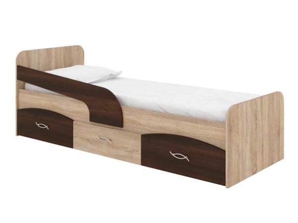 Ліжко односпальне Мілка з шухлядами Пехотін