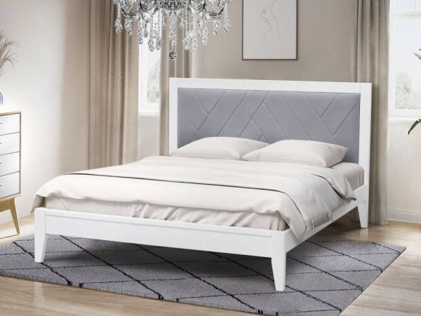 Ліжко дерев'яне Аксіома МІКС-меблі з м'яким узголів'ям