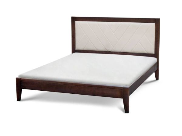 Ліжко дерев'яне Аксіома МІКС-меблі з м'яким узголів'ям