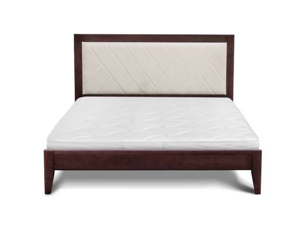 Ліжко дерев'яне Аксіома МІКС-меблі з м'яким узголів'ям