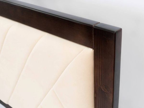 Ліжко дерев'яне Аксіома МІКС-меблі з м'яким узголів'ям