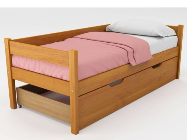 Кровать деревянная 1-но ярусная с ящиком ТеМП-Мебель
