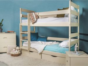 Ліжко двох'ярусне дерев'яне Ясна МІКС-меблі