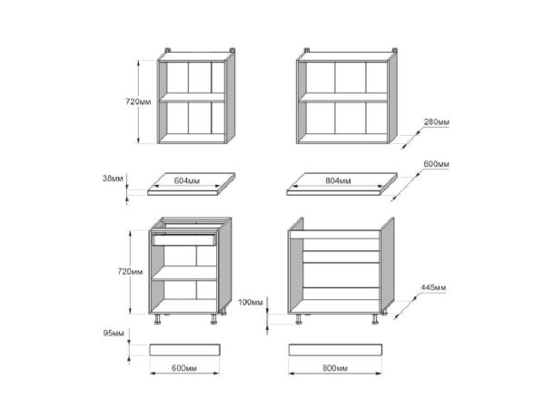 Кухня модульная Оптима К2 1,4 м Эверест