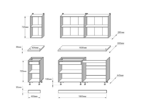 Кухня модульна Оптима К3 2 м Еверест