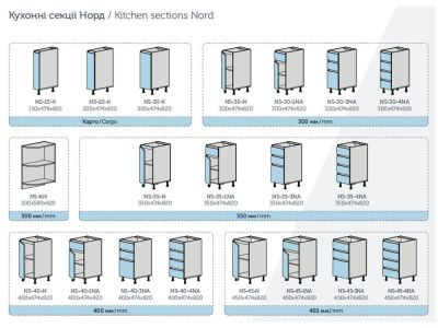 Кухня модульна Норд Пехотін
