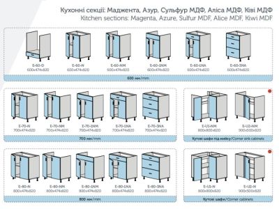 Кухня модульна Азур Пехотін