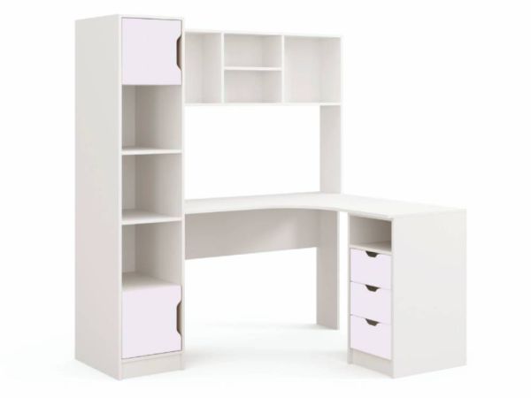 Стол письменный угловой с надставкой и пеналом Teenager Viorina-Deko