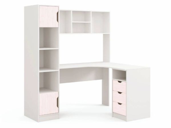 Стіл письмовий кутовий з надбудовою та пеналом Teenager Viorina-Deko