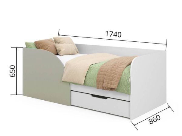 Ліжко дитяче з шухлядою Токіо Viorina-Deko