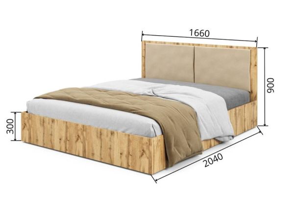 Кровать с мягким изголовьем Helena Viorina-Deko