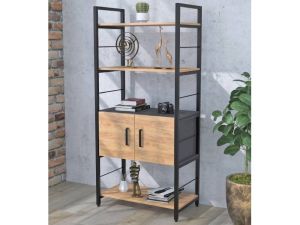 Стеллаж металлический с дверцами L-155 Loft Design