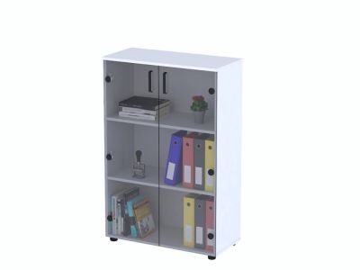 Тумба со стеклянными фасадами NT3-80-2SK Loft Design