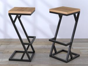 Стілець барний металевий BS-2 Loft Desing