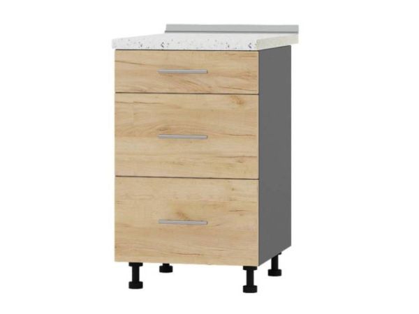 Тумба кухонна нижня з шухлядами Н87-500 Оптима Еверест