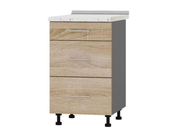 Тумба кухонна нижня з шухлядами Н87-500 Оптима Еверест