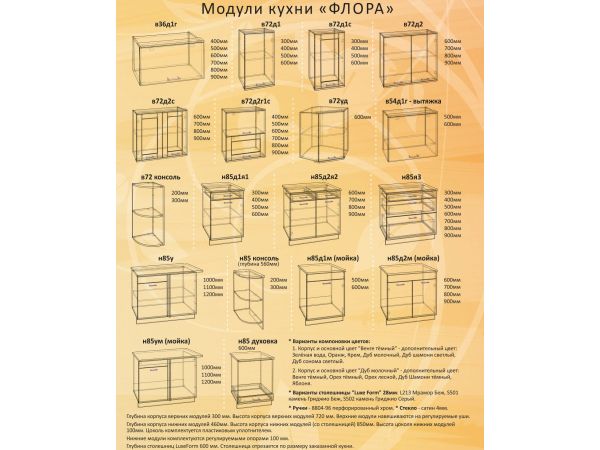 Кухня модульна Флора Берегиня