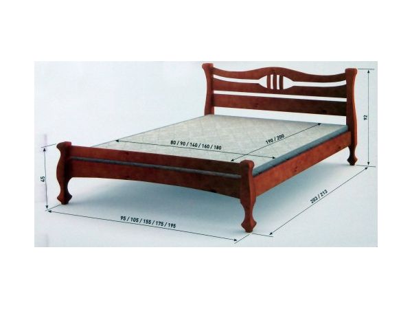 Ліжко дерев'яне Даллас Mebigrand