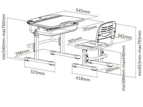 Парта регульована Capri FunDesk