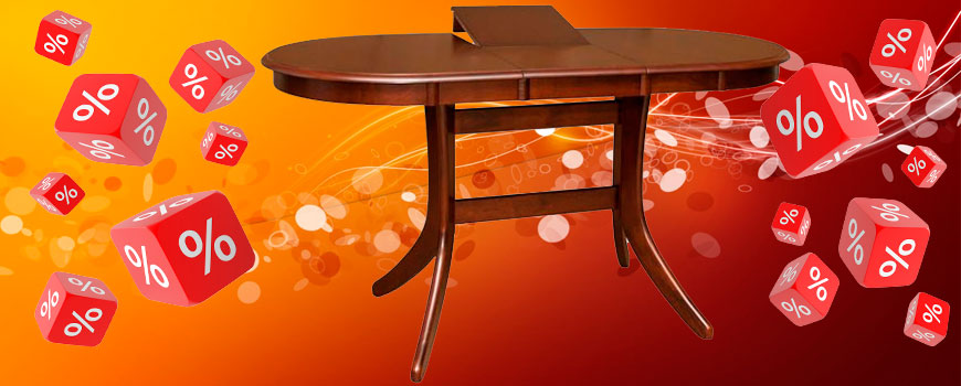 Кухонний стіл Лайза W з натурального дерева по акції!!